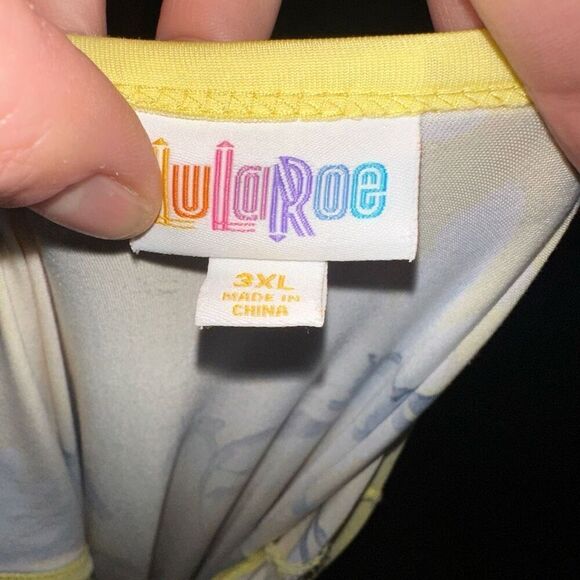 Lularoe yellow floral Charlotte 3x swing tank dress - Picture 4 of 4